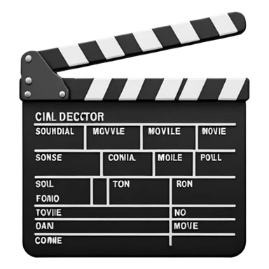 movie clapperboard mid-snap sticker