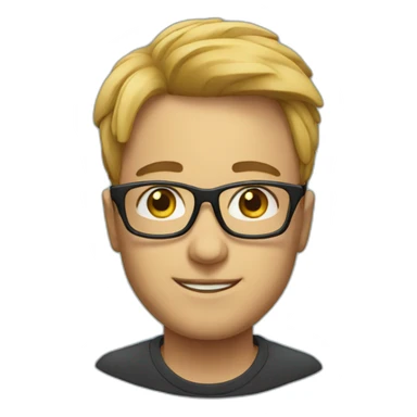 My emoji with specs sticker