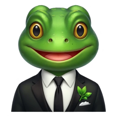 frog with tie sticker