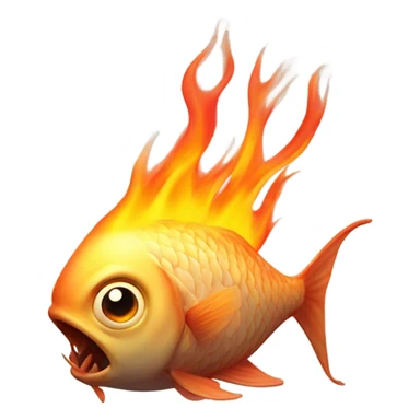 Fish with legs on fire sticker