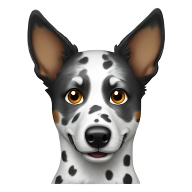 White spotted heeler dog sticker
