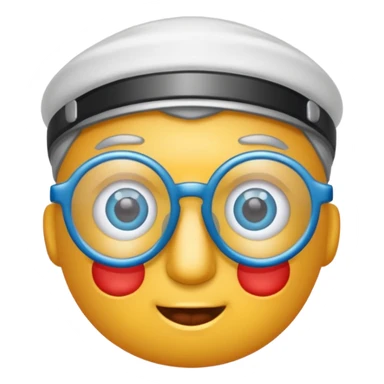 Wissenschaftler mit Brille und Blutegel auf dem Kopf sticker