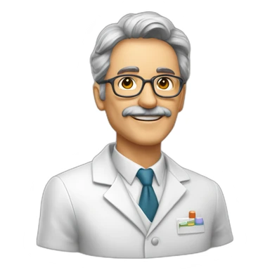 Professor Gustavo careca de 48 anos dand aula de quimica mas despojado sticker