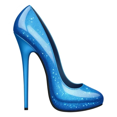 Blue glitter heels sticker