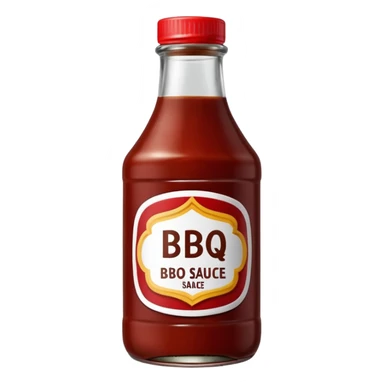 BBQ sauce bottle – with label
 sticker