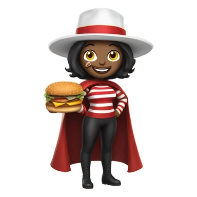 McDonald’s Hamburglar as a woman sticker