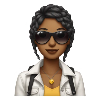 Cool girl with pretty sunglasses on  sticker