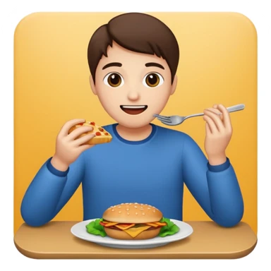 Eating food sticker