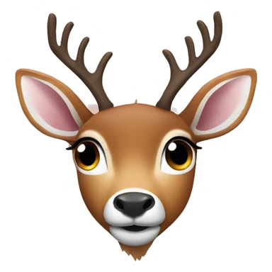 deer with eyes in the shape of heart emoji sticker