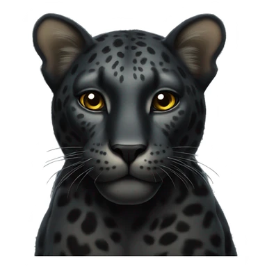 black leopard with wings sticker
