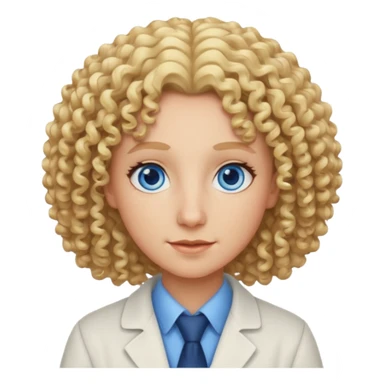 PROFESORA RUBIA, RIZOSA CON OJOS AZULES sticker