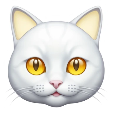 white cat luminous sticker