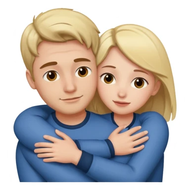 Create a man hug his girlfriend from front sticker