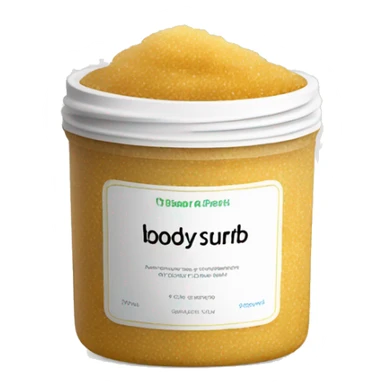 body scrub pot with label sticker