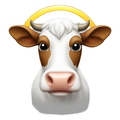cow-with-religious-halo-nimbus-above-head sticker