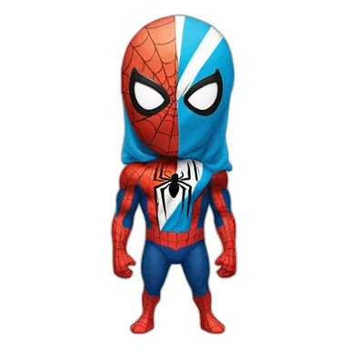 Spiderman with argentine flag sticker