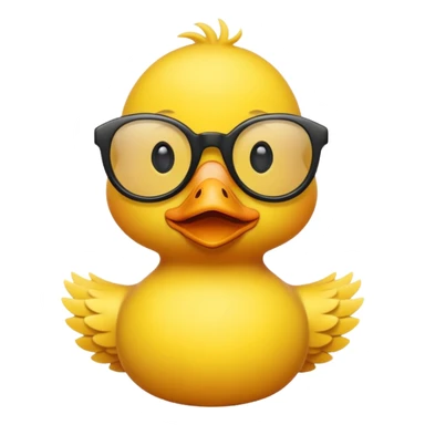 dame un pato amarillo con lentes de sol, lentes negros sticker