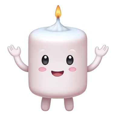 a cute marshmallow with tiny arms and legs sticker