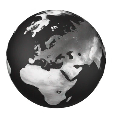 black and white earth sticker