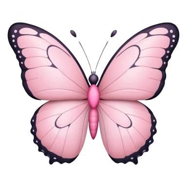 light pink butterfly with a heart pattern sticker