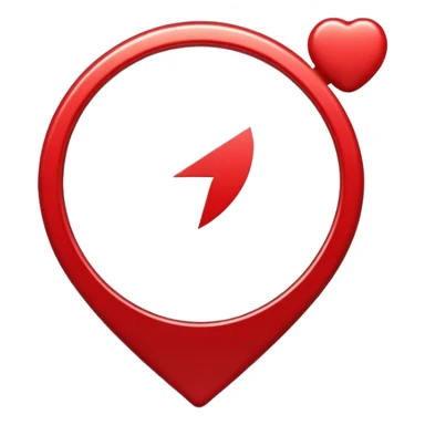 red map pin location marker, apple style emoji, representing Zielort destination sticker