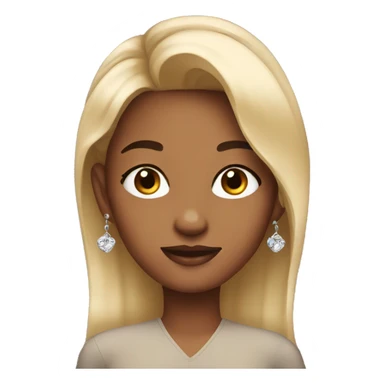 realistic girl with earrings sticker