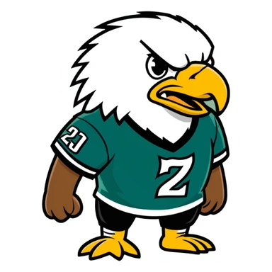 Angry eagles fan sticker
