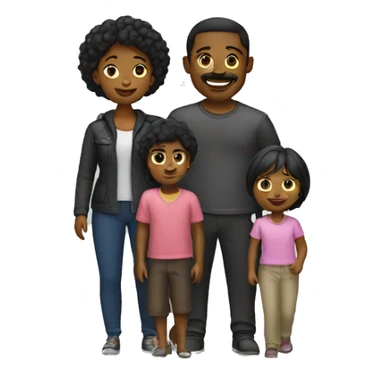 Famille noir sticker