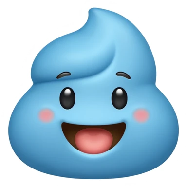 blue poop emoji sticker