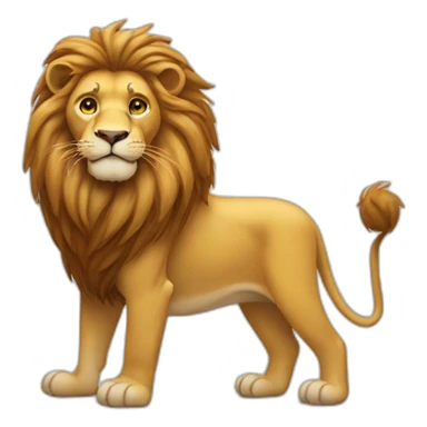 Lion standing on two feet sticker