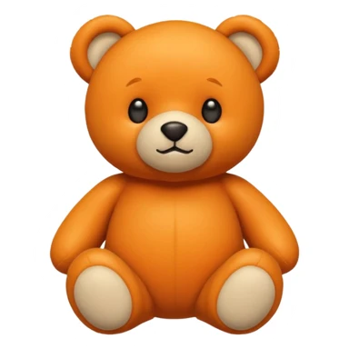 Orange teddy bear  sticker
