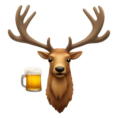 elk with beer sticker