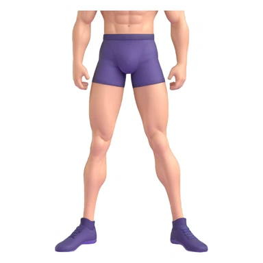 muscular leg of young white man, focus on leg sticker