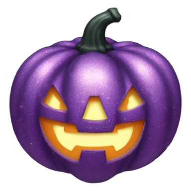 Lilac sparkle jack o lantern  sticker