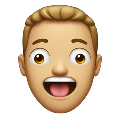 Guy sticking his tounge out sticker