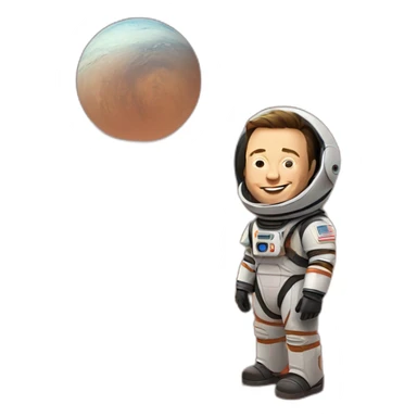elon musk on mars sticker