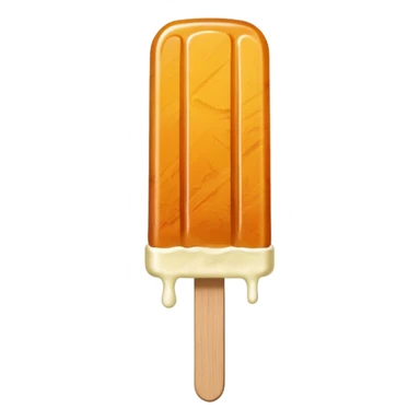 small roughly shaped maple taffy on a popsicle stick sticker
