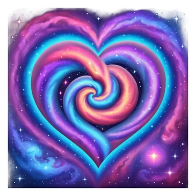 galaxy heart  sticker