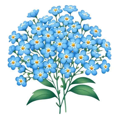Cartoon  blue baby’s breath sticker