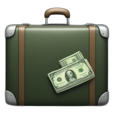 money from a black suitcase sticker