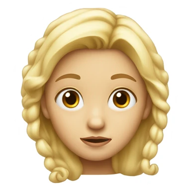 blonde girl asking sticker