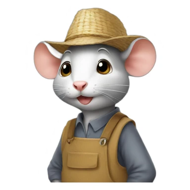 rat doing chinese farmer sticker