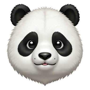 Cinematic Cute Panda Portrait Emoji, Head tilted playfully and inquisitively, featuring a fluffy, contrasting Fur of black and white with a charming expression and round, sparkling eyes filled with curiosity, Simplified yet irresistibly adorable features, highly detailed, glowing with a warm, friendly glow, high shine, affectionate and playful, stylized with a touch of bamboo whimsy, bright and endearing, soft glowing outline, capturing the essence of a mischievous yet loving panda, so playful it feels like it could roll out of the screen and into your arms! sticker