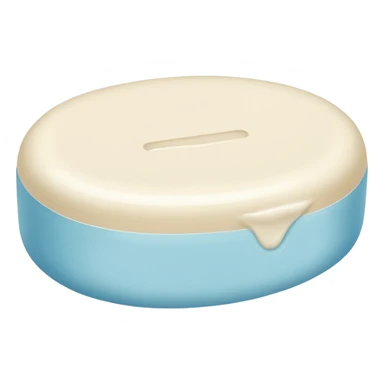 oval white soap sticker
