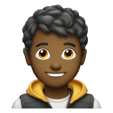 smiling boy with car background sticker