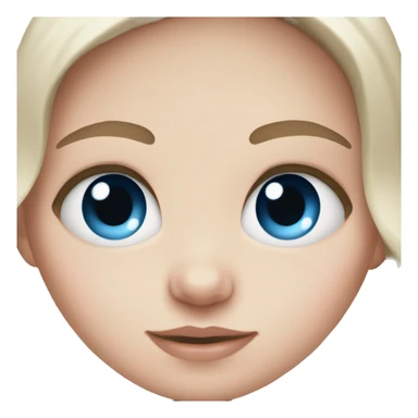 newborn white girl with blue eyes sticker