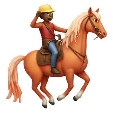 Shrimp riding a horse sticker