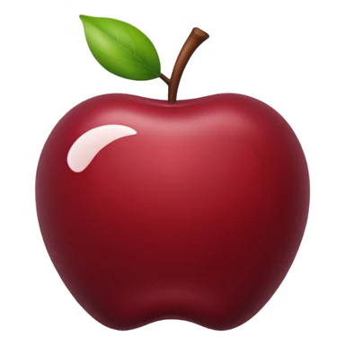 maroon apple sticker