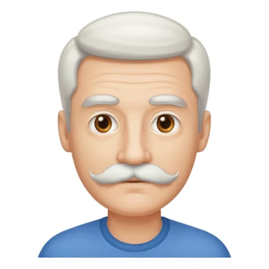 longer white moustachhe sticker