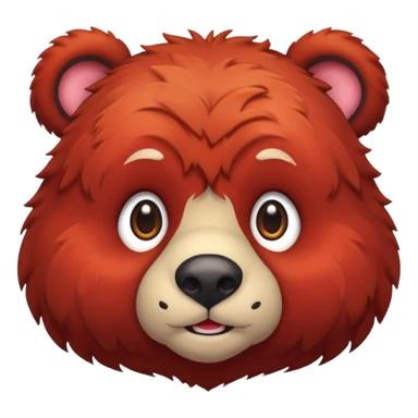red bear face sticker